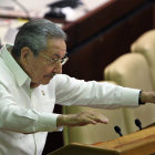 MANDATARIO. El presidente de Cuba, Ral Castro, en la sesin de clausura de la Asamblea cubana.