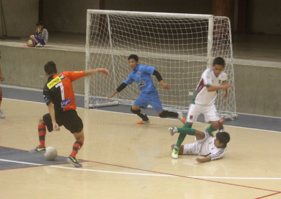 Uno de los partidos del cuadrangular jugados el pasado sbado.