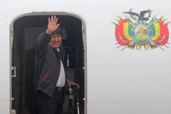 PRESENCIA. El presidente Evo Morales, en uno de sus viajes internacionales durante este ao.