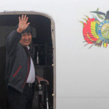 PRESENCIA. El presidente Evo Morales, en uno de sus viajes internacionales durante este ao.