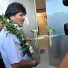 PRESENCIA. El presidente Evo Morales particip de un acto en el municipio de El Torno.