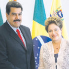 APOYO. Los mandatarios Dilma Rousseff y Nicols Maduro mantuvieron reuniones bilaterales ayer en Brasil.