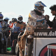 RALLY. Evo en la competencia del ao pasado, durante su paso por Bolivia.