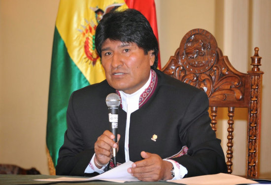 Evo Morales habl de un campeonato de ftbol para jvenes.