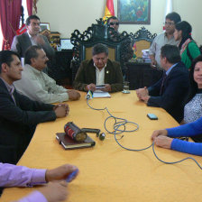 CAMBIO. Marcelo Corts (i) asumi el cargo de Secretario Municipal de Coordinacin.