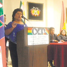 ELECCIONES. La presidenta del Tribunal Electoral Departamental, Elizabeth Quispe.