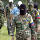 GUERRILLA. Miembros activos de las FARC en la selva de Colombia.