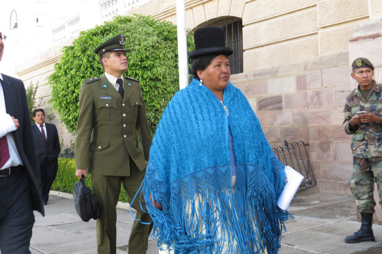 PROPUESTA. La presidenta de la Magistratura, Cristina Mamani.