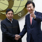 CITA. Embajadores de Bolivia y Corea de Sur.