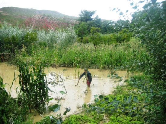 DESASTRES. Las riadas, uno de los fenmenos naturales que afectaron a algunos municipios de Chuquisaca