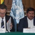 VALIDACIN. Representantes de la UNODC en la presentacin del informe.