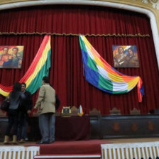 LISTO. El teatro Gran Mariscal, donde sesionar la Cmara de Diputados, luce as a horas de recibir a los nuevos legisladores.