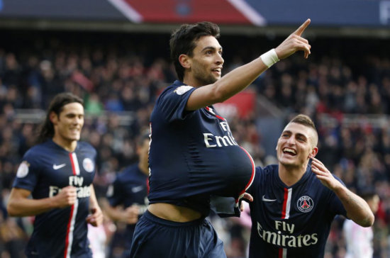 Javier Pastore (c) fue uno de los autores del triunfo del PSG.