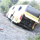 ACCIDENTE. El bus de transportes Villa Charcas estaba cerca de llegar a su destino final, la ciudad de Tarija.