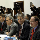 ENCUENTRO. Delegacin de Estados Unidos en la primera reunin con el gobierno cubano.