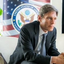 EMISARIO. Tom Malinowski represent a Estados Unidos en el acto de posesin de Evo.