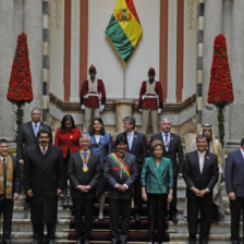 AMISTAD. El presidente Evo Morales recibi la visita de varios mandatarios de pases amigos en el acto de posesin de su tercer mandato.