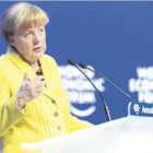 MANDATARIA. La canciller alemana Angela Merkel en el Foro Econmico Mundial en Davos (Suiza).