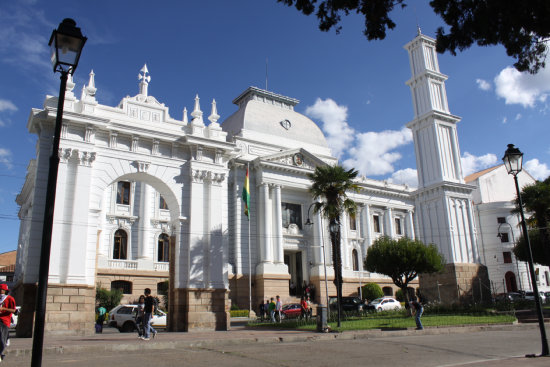 SEDE. El edificio del Tribunal Supremo de Justicia en Sucre, sede del rgano Judicial.