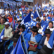 DECISIN. La organizacin de campesinos quiere que todo el apoyo sea para los candidatos del MAS.