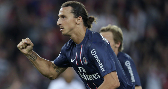 Zlatan Ibrahimovic le dio el triunfo al PSG en la Liga francesa.