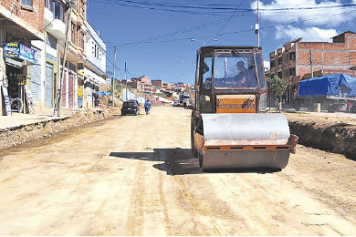 OBRAS. La empresa est trabajando.