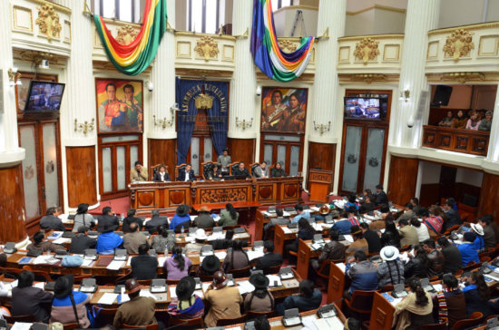 LEGISLATIVO. El pleno de la Asamblea Legislativa Plurinacional, en una sesin en La Paz.