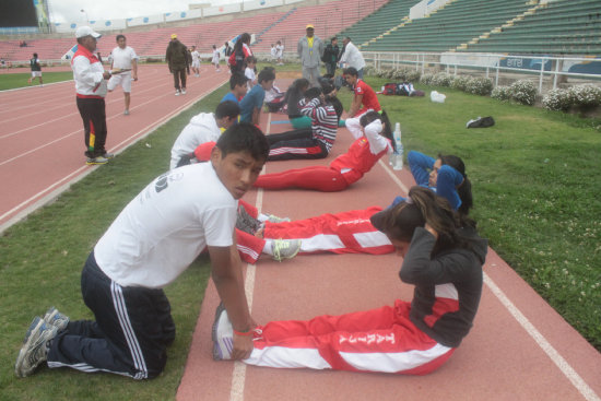 El atletismo fue la ltima disciplina que realiz un campamento en Sucre.