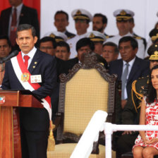 CONMEMORACIN. Ollanta Humala durante la ceremonia en el Palacio de Lima.