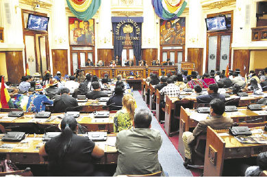 ASAMBLEA. El hemiciclo en La Paz.