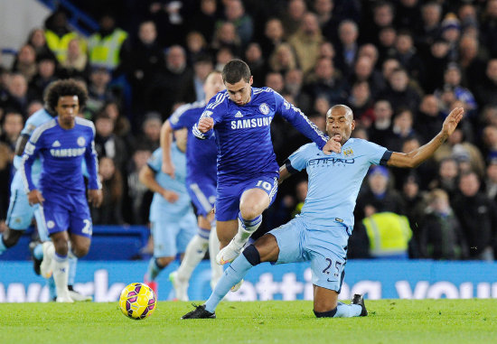 Un pasaje del partido entre el Chelsea y el Manchester City.