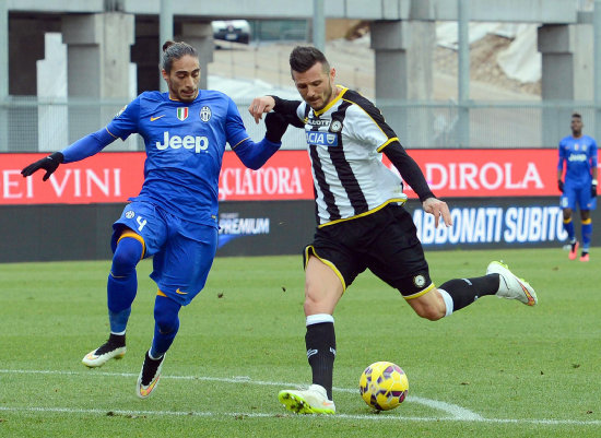 Un pasaje de partido jugado ayer, entre Juventus y Udinese.