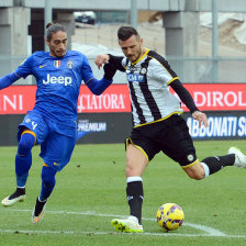 Un pasaje de partido jugado ayer, entre Juventus y Udinese.