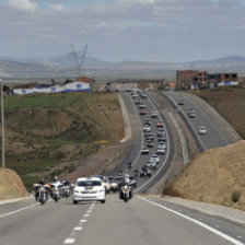 ENTREGA. La inauguracin de la doble va Oruro-La Paz.