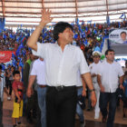 POSICIN. El presidente de Estado, Evo Morales, en el aniversario de Riberalta.