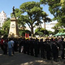 NATALICIO. Rindieron homenaje al Mariscal.