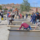 CONSTRUCCIN. Hasta el momento, ya se vaciaron ms de 420 metros lineales de pavimento.