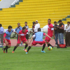 El plantel capitalino realiz una prctica futbolstica con varios goles en ambos arcos.