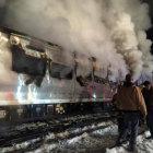 TRAGEDIA. Un jeep fue arrollado por un tren la noche del martes.