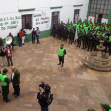 REFORMA. El Ministro de Gobierno anunci la trasformacin de la Polica Boliviana en Sucre.