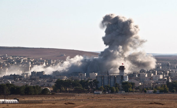 OFENSIVA. Los bombardeos en la regin de Mosul contra puestos del EI.