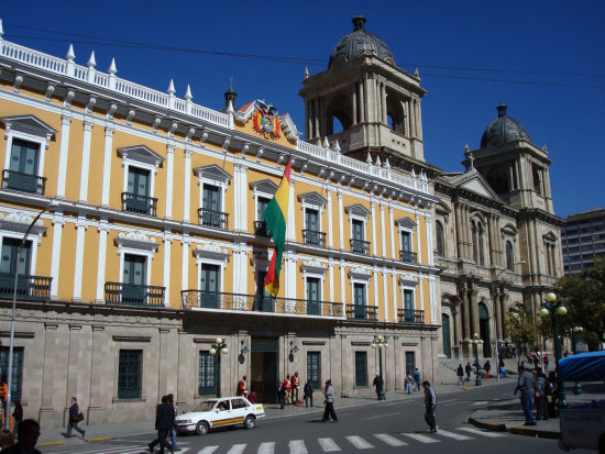 DILOGO. El Palacio Quemado ser la sede de la reunin del Consejo Nacional de Autonomas.