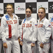 Las integrantes del equipo ruso que avanzaron ayer, en la Copa.