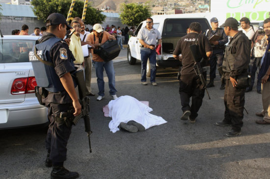 ASESINADO. Lder mexicano Gustavo Salgado.