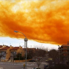 ALERTA. Una nube cida cubri algunas ciudades de Espaa.