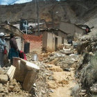 RIESGO. Campamento minero de Huanuni.