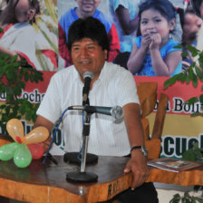 El presidente Evo Morales anunci ayer la realizacin de un torneo de ftbol.