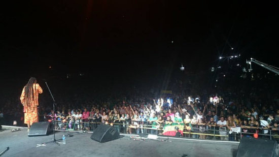 CONCIERTO. El cantante boliviano de reggae Matamba, en el Cosquin Rock.