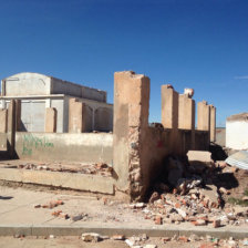 CONSTRUCCIN. El consorcio de empresas constructoras comenz con la demolicin de la infraestructura del ex matadero de San Antonio.