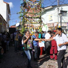 FESTEJO. La celebracin del Carnaval en el Jueves de Surapata.